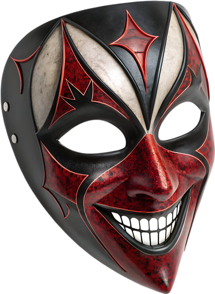 Grotesque Evil Clown Mask with Terrifying Presence. . png