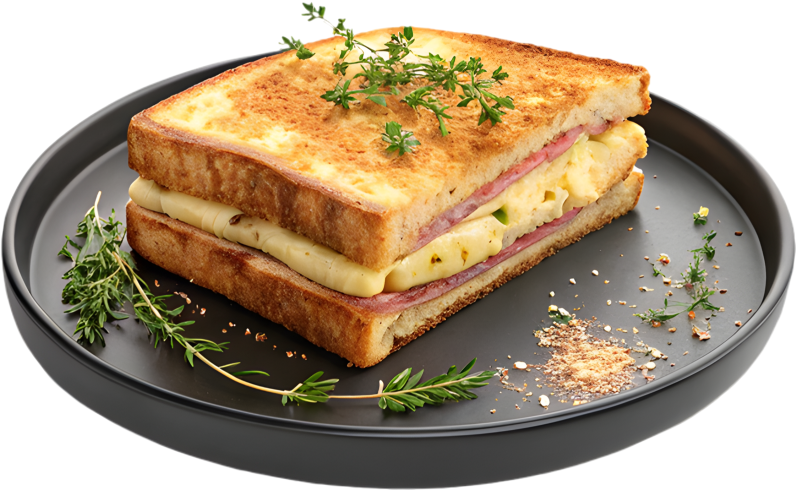 Classic French Croque Monsieur Delight. . 58055073 PNG