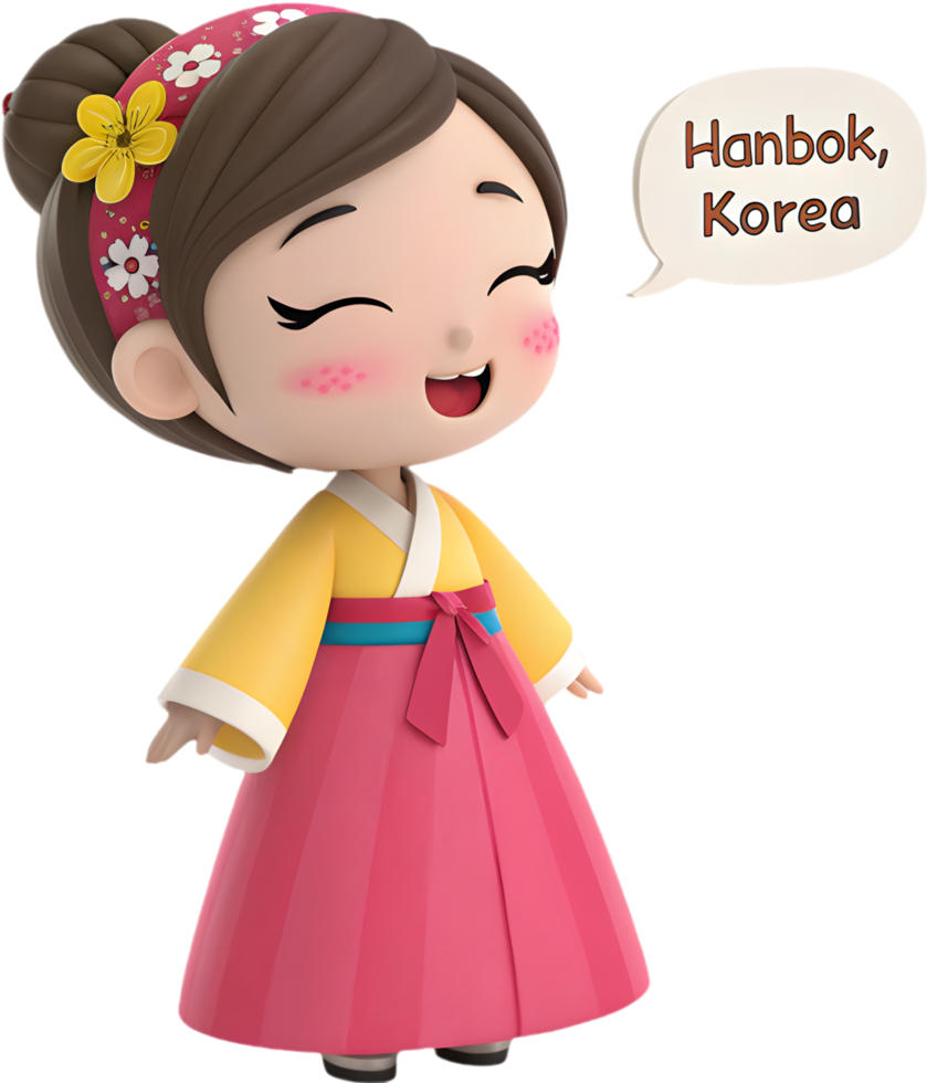 Cute girl in a detailed traditional costume with joyful expression. . png