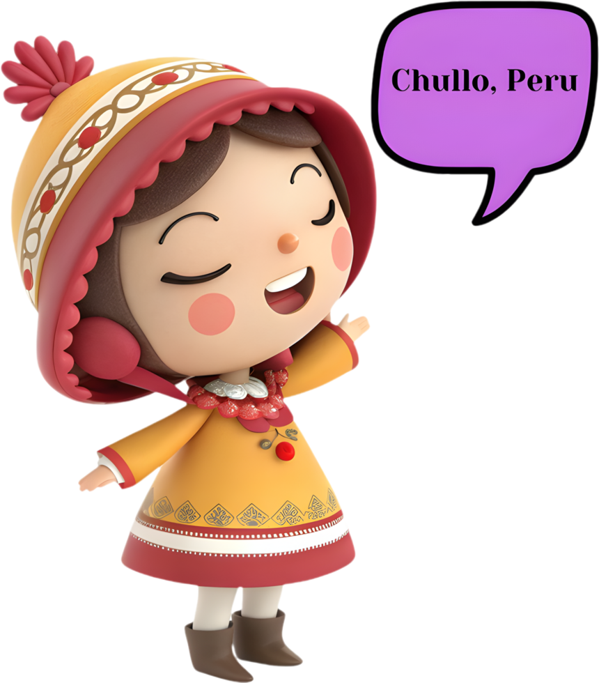 Cute girl in colorful ethnic attire full of vibrant colors. . png