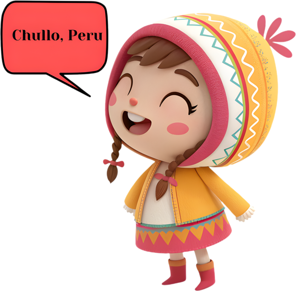 Traditional clothing worn by a cute girl in bright colors. . png