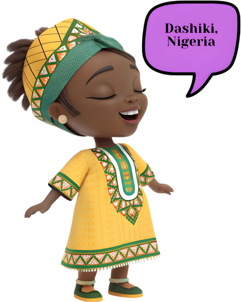 Beautiful girl wearing ethnic costume with bright colors. . png