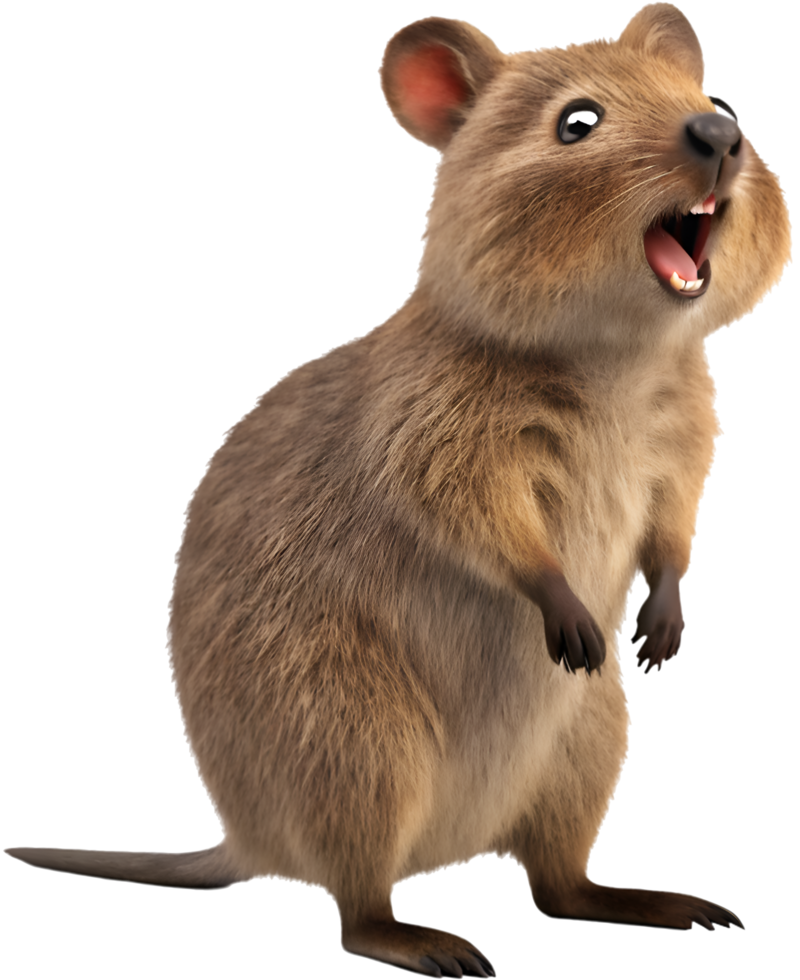 Cheerful Quokka Animal Clipart for Kids in Cute Style. . png