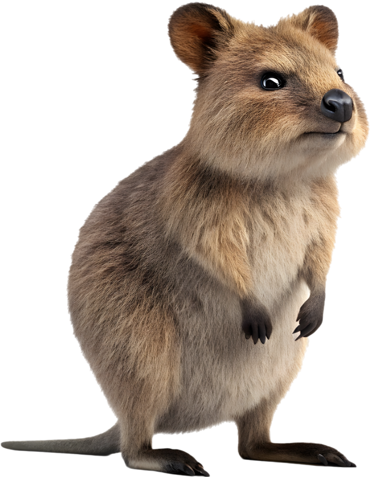 Playful Quokka Clipart in Bright Cartoon Style. . png