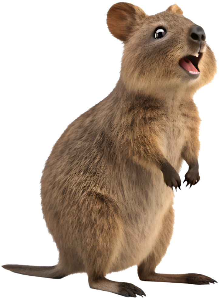 Playful Happy Quokka Clipart Cartoon Animal Design. . png