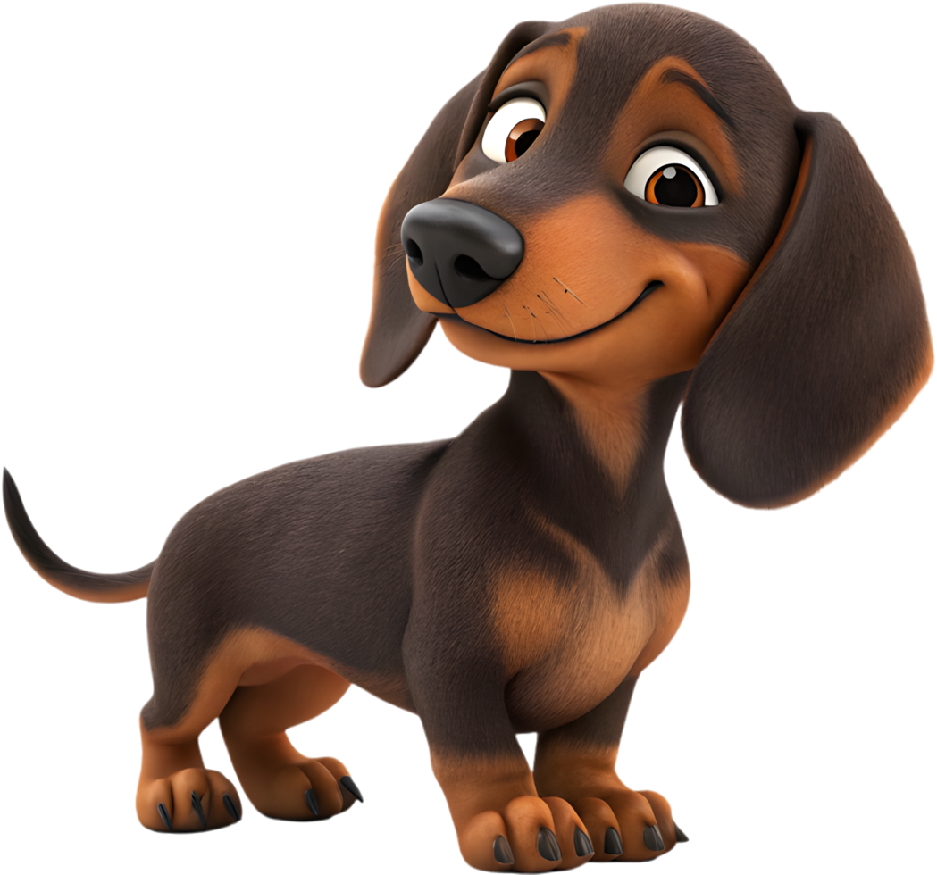 Adorable Dachshund puppy clipart perfect for animal art projects. . png
