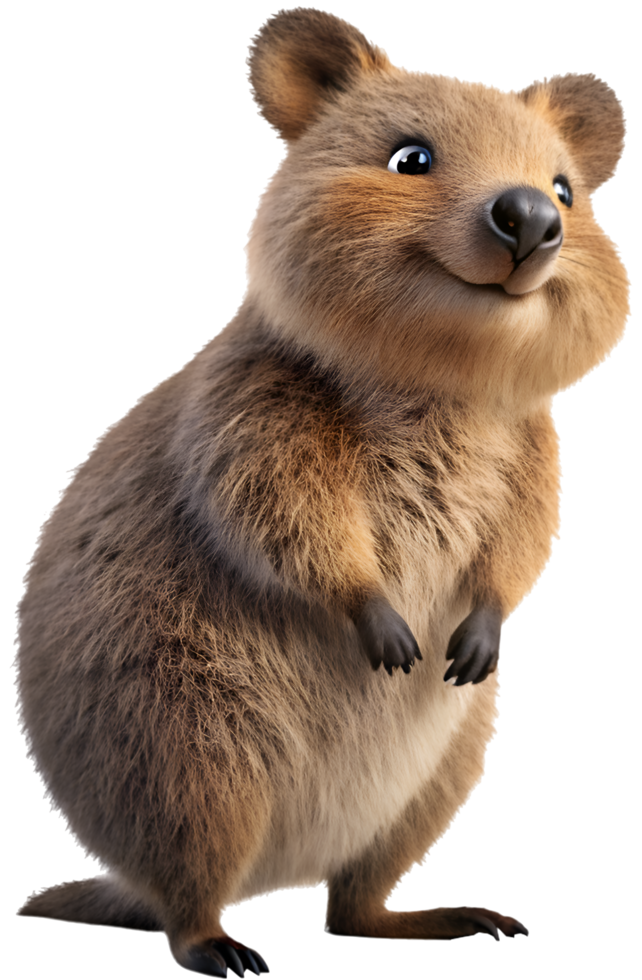 Whimsical Cute Quokka Drawing in Bright Colors. . png