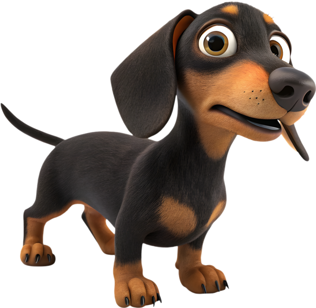 Realistic Dachshund dog clipart ideal for pet themed designs. . png