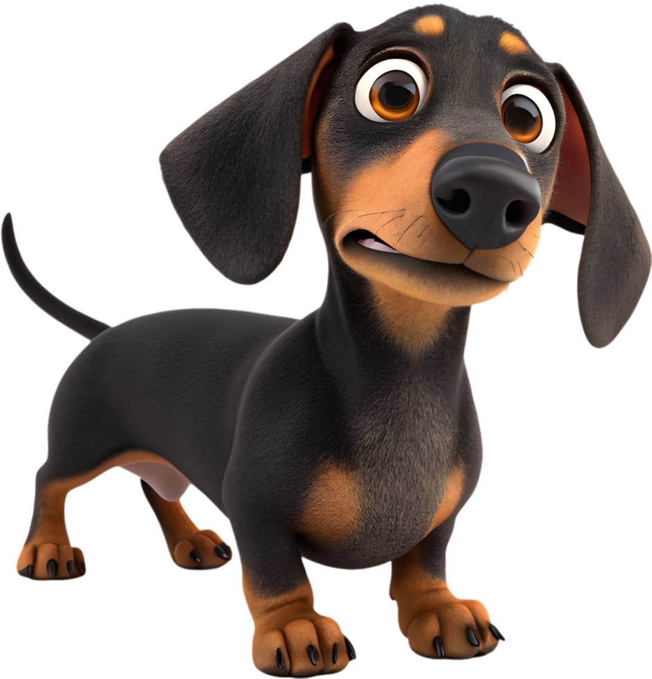 Friendly and adorable Dachshund dog clipart perfect for pet lovers. . png
