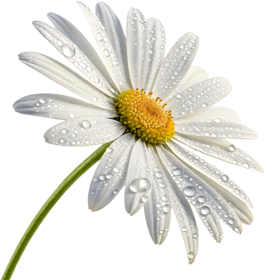 Minimalistic Daisy flower design for modern clipart. . png