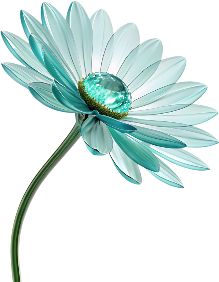 Stunning gemstone-crafted Daisy flower for unique floral home decor. . png