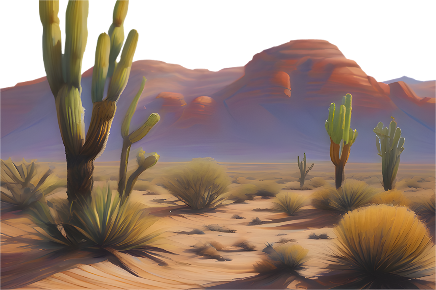 Remote desert environment with sand dunes and arid conditions. . png
