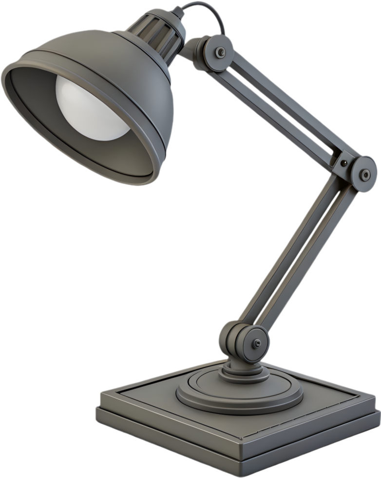 Artistic desk lamp icon with ambient lighting for modern spaces. . png