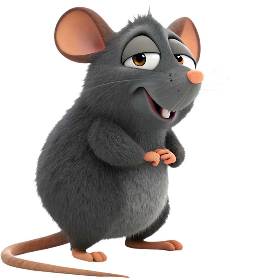 Playful rat character clipart perfect for quirky artwork. . png