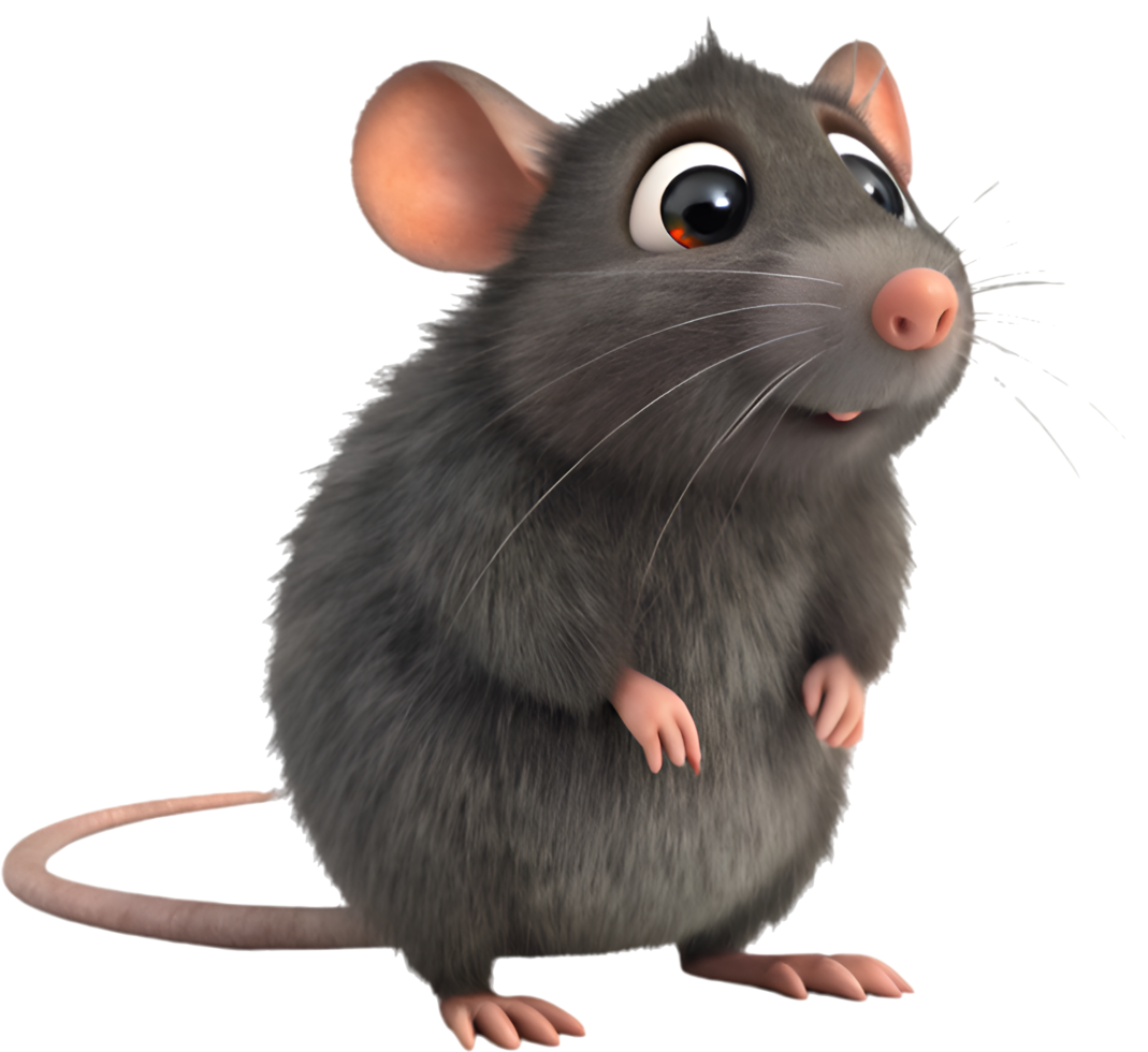 Rat character illustration with mischievous attitude. . png