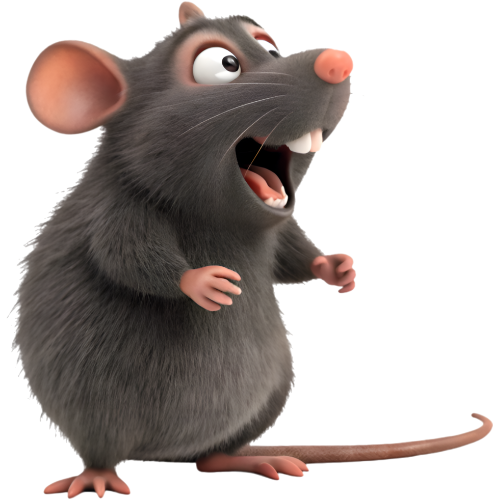 Mischievous cartoon rat for playful designs. . png