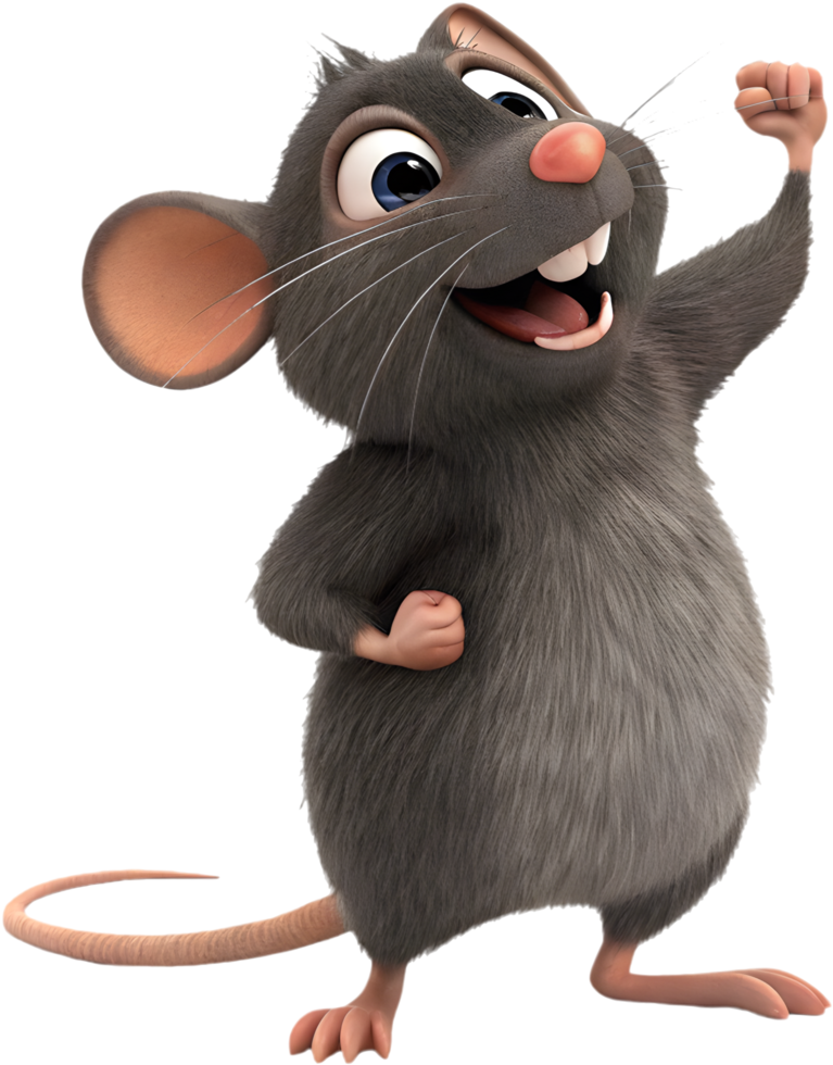 Animated mischievous rat design for quirky projects. . png
