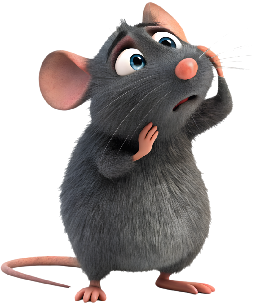 Dirty playful rat character for cartoon style art. . png