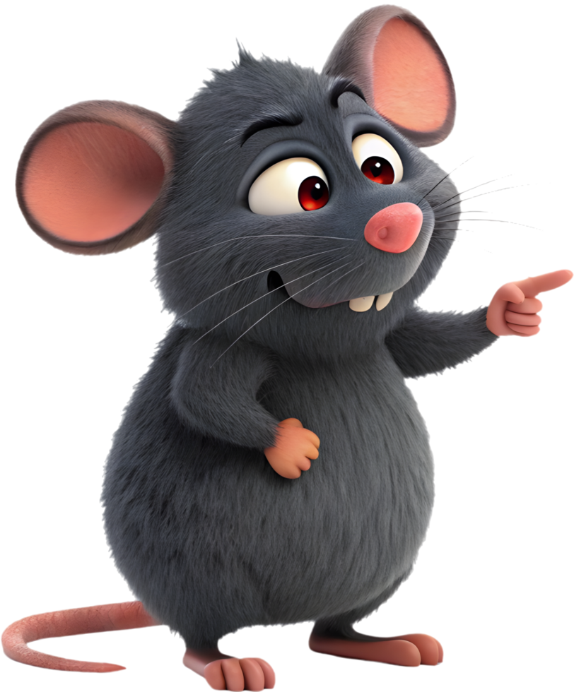 Cartoon sneaky rat illustration for fun designs. . png