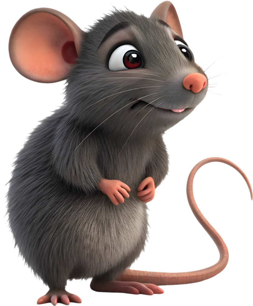 Cartoon dirty rat character for creative illustrations. . png