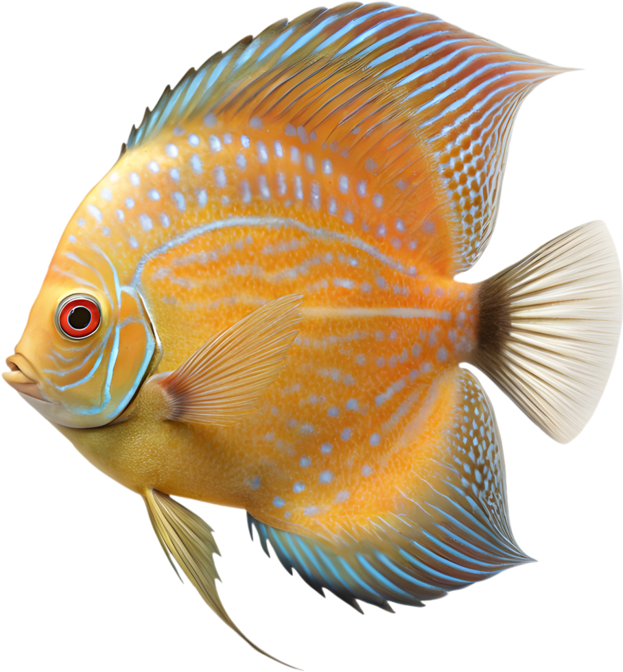 Stunning Discus Fish Illustration for Fish and Wildlife Art. . png