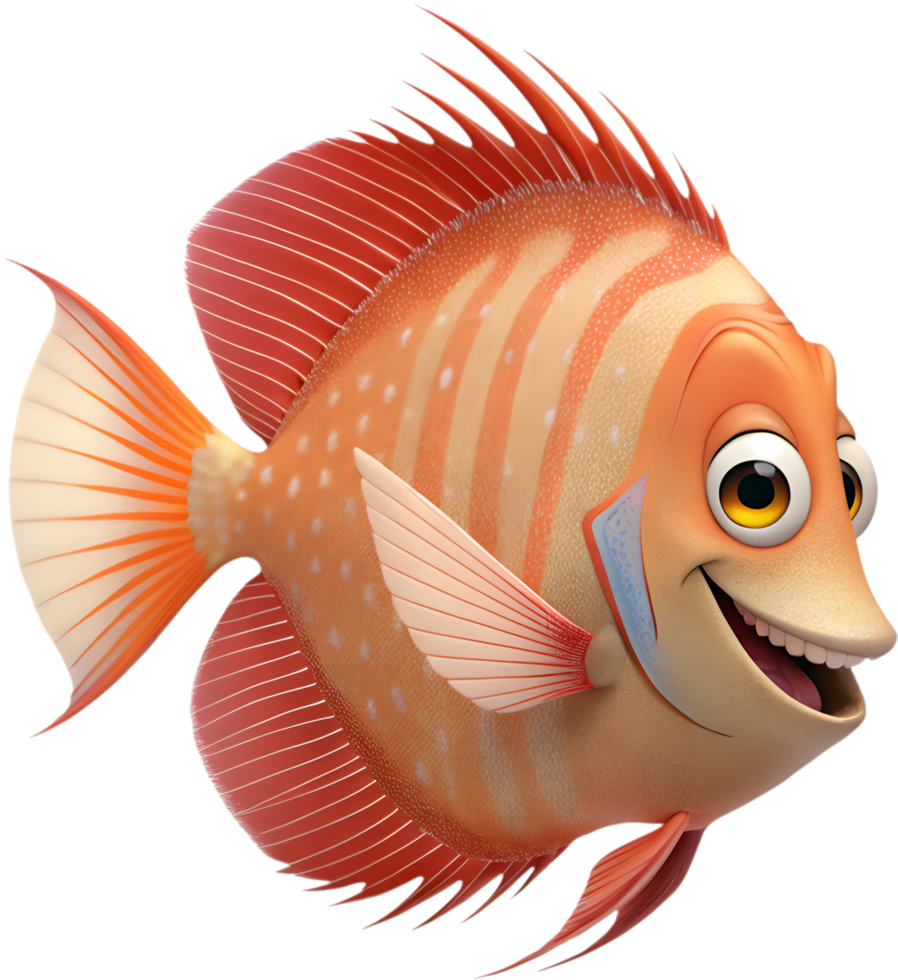 Realistic Discus Fish Clipart for Underwater Fish Illustrations. . png