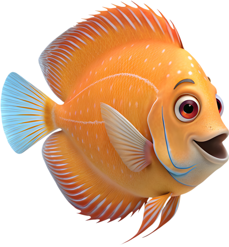 Stunning Discus Fish Design for Aquatic Wildlife Clipart. . png