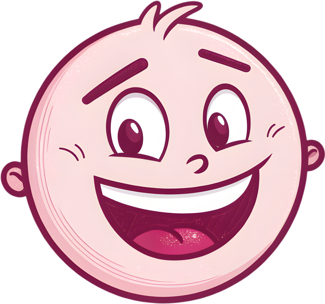Happy Doodle Emoji Icon Clipart for Colorful Designs. . png
