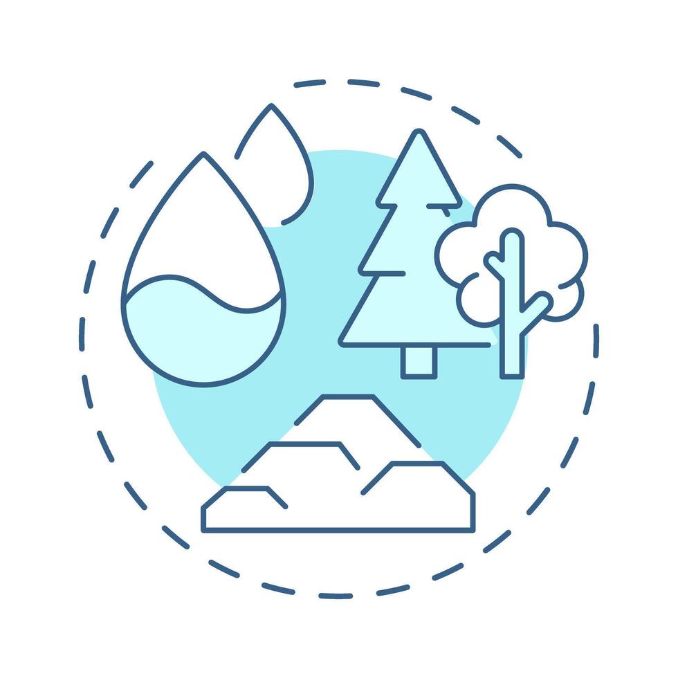 Raw material soft blue concept icon. Using resources for production of goods and services. Circular economy. Round shape line illustration. Abstract idea. Graphic design. Easy to use in infographic vector
