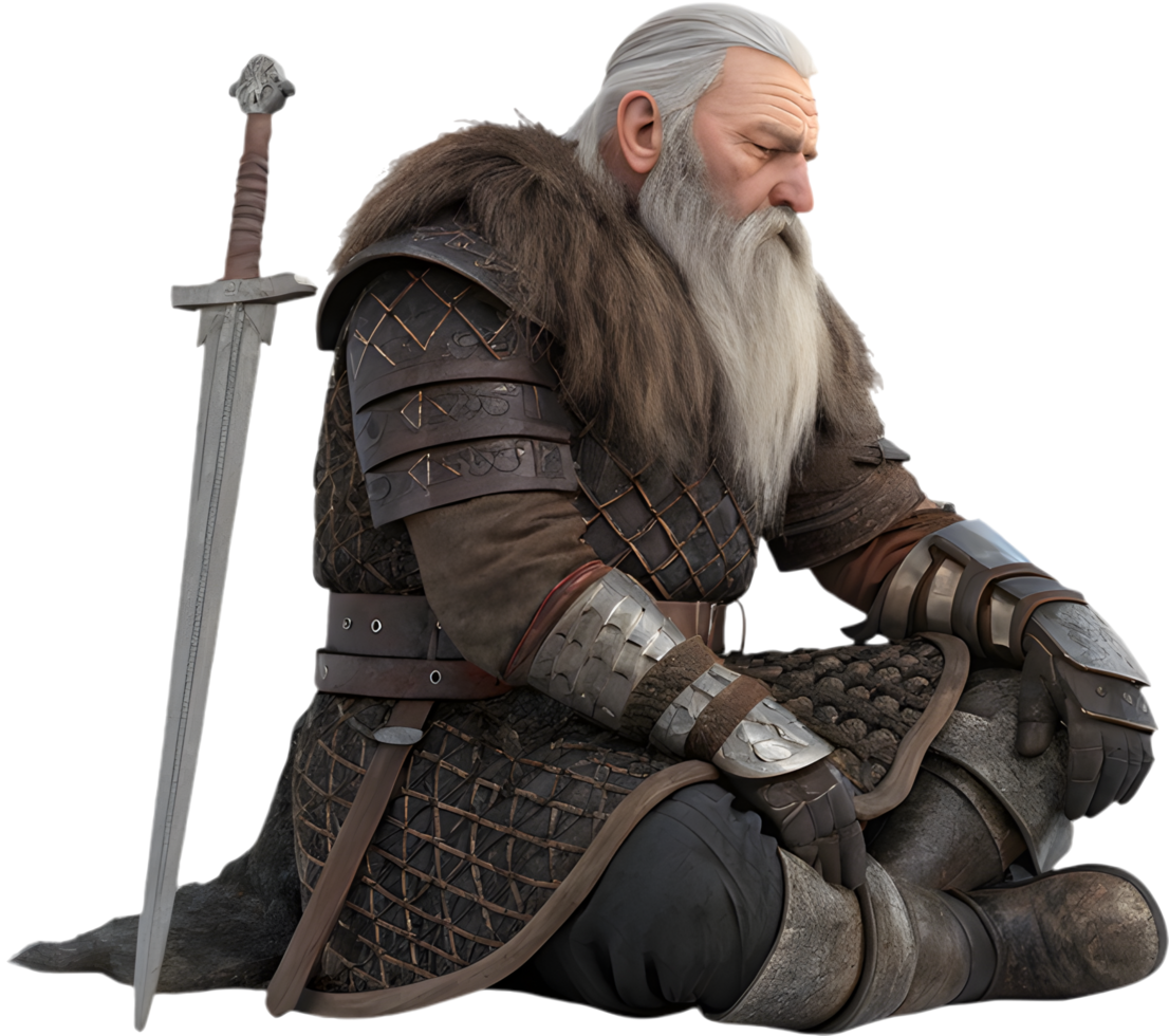 Charming Little Cartoon Dwarf in an Enchanted Kingdom. . png