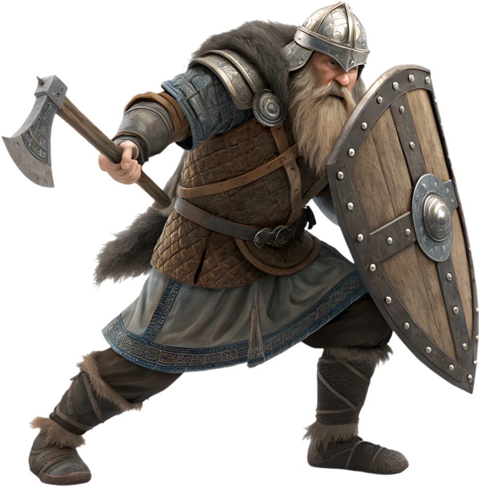 Cute Dwarf Cartoon with Fantasy Character in Enchanted Land. . png