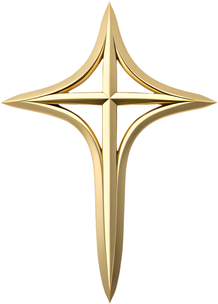 Sacred Christian Cross Emblem for Religious Creativity. . png