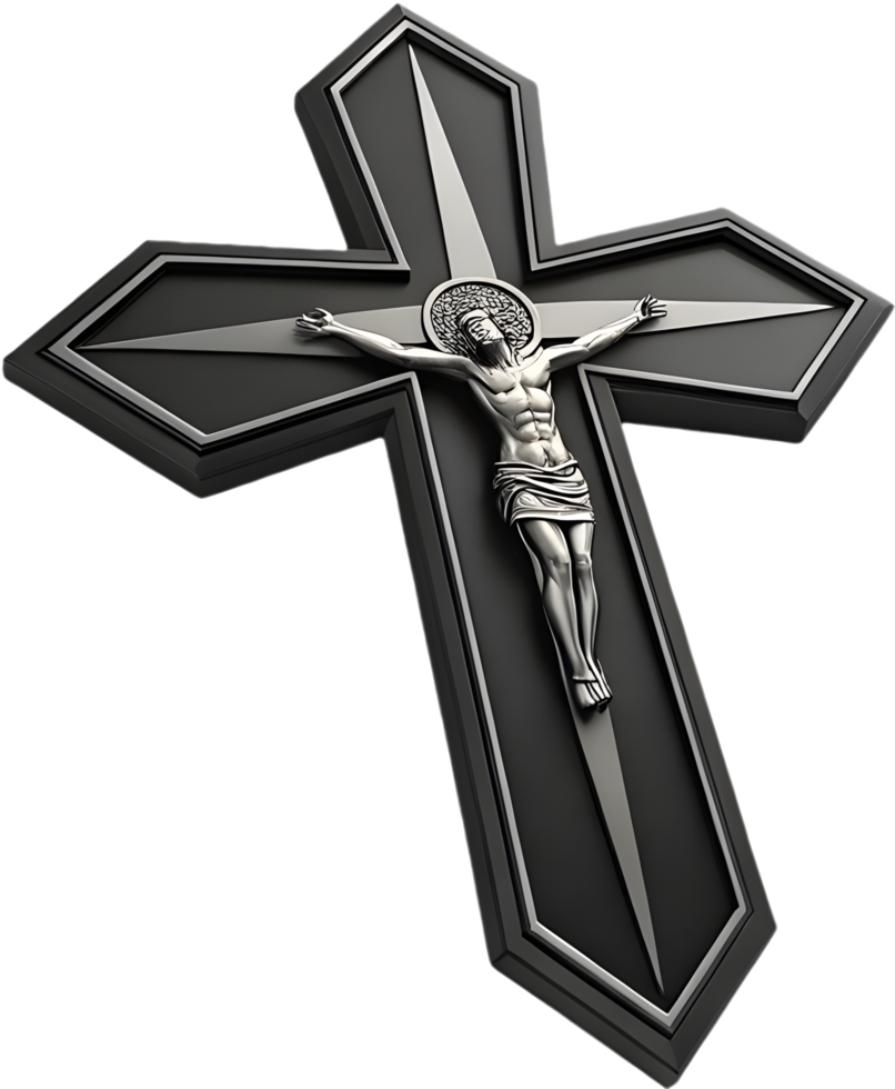 High-Resolution Christian Cross for Church Graphics. . png