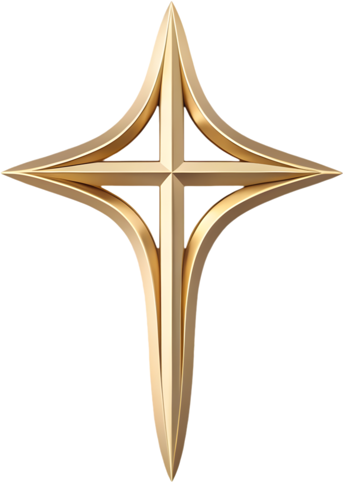Holy Christian Cross Emblem for Worship Media. . png