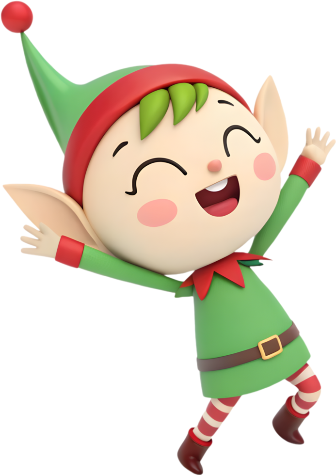 Mystical Elf Cartoon with Fairy Tale Inspiration. . png