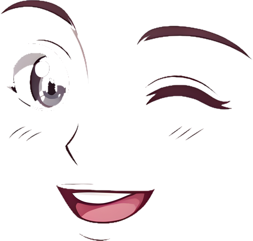 Minimalist Fun and Cute Face Art with Elegant Curved Features. . png