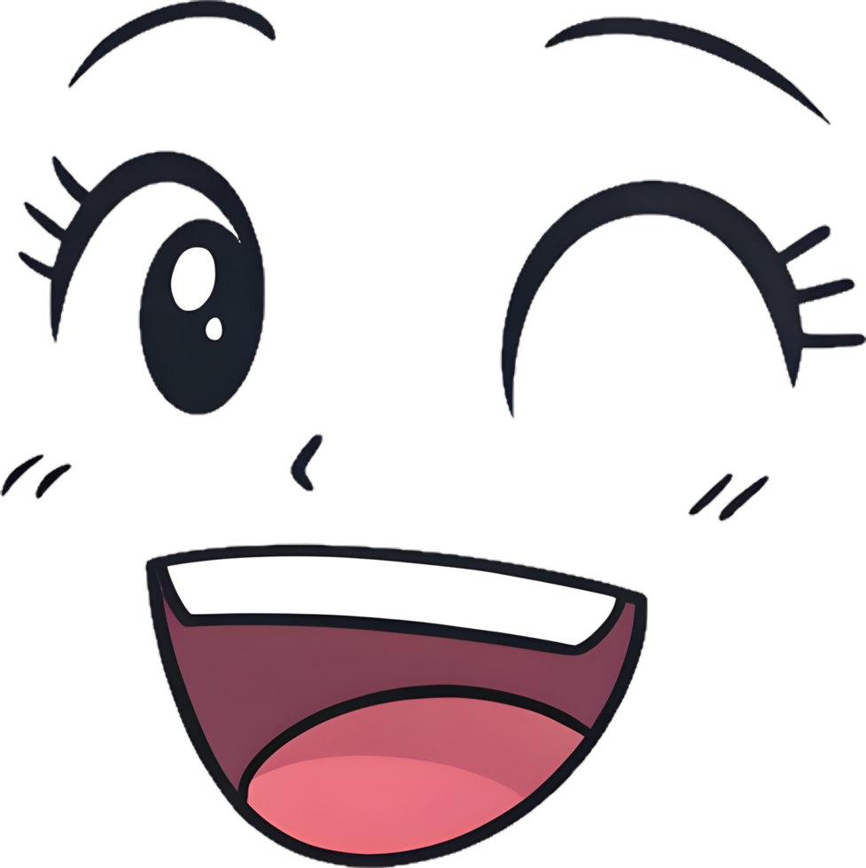Minimalist Smiley Face with Soft Curved Eyes Design. . png