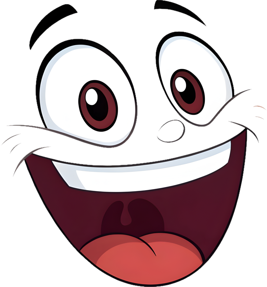 Minimalist Emotion Face Clipart Featuring Happy Smile. . png
