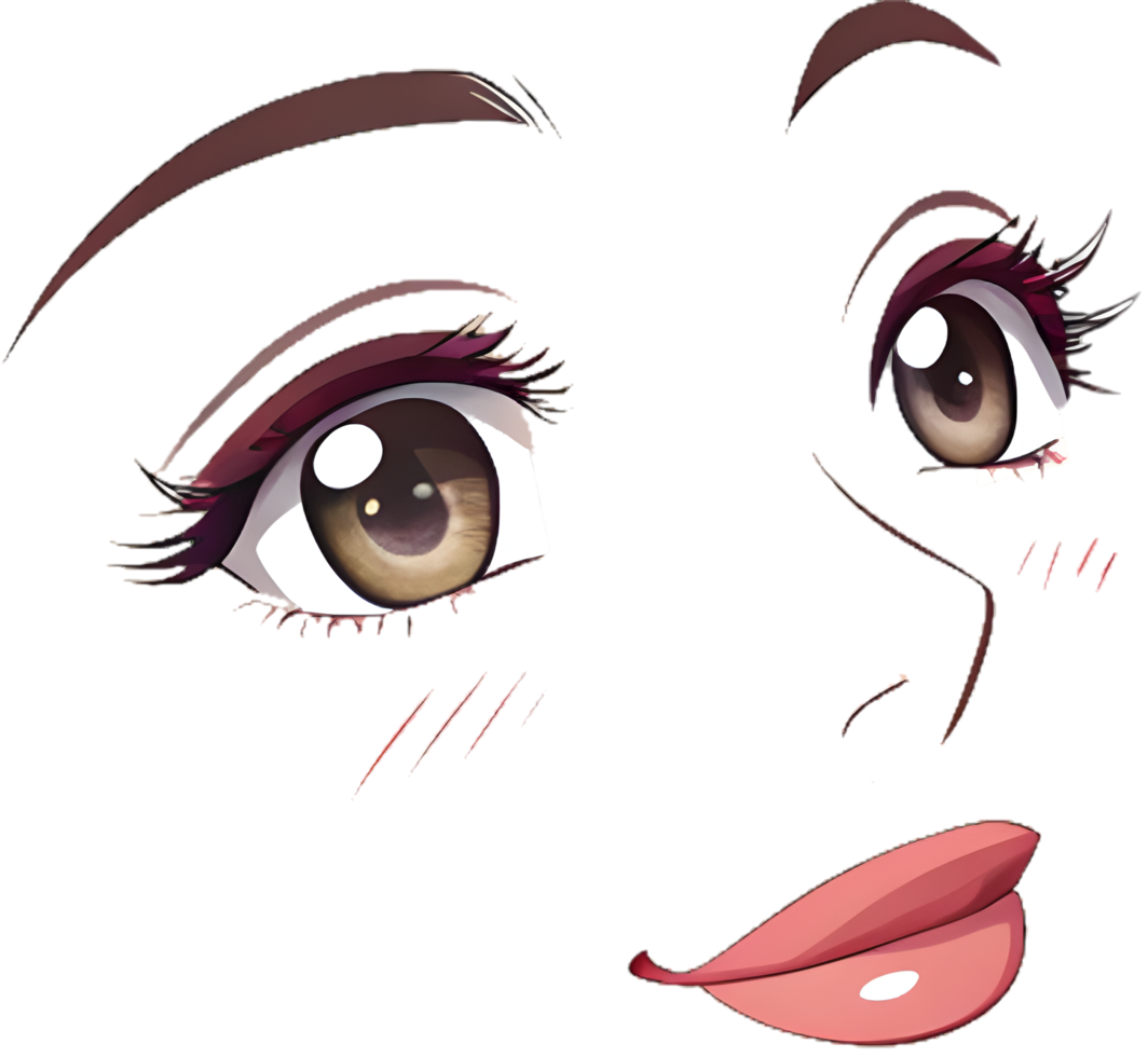 Minimalist Happy Face Clipart with Soft Curved Smile Art. . png