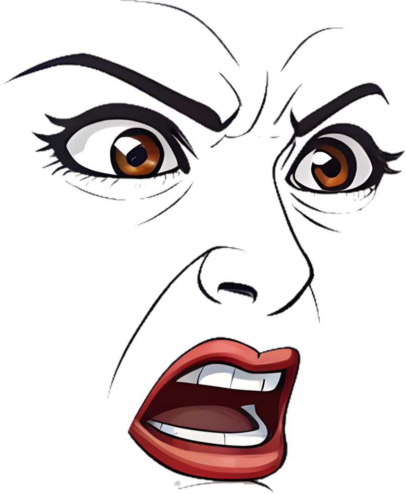 Friendly Happy Expression Clipart with Minimalist Curves. . png