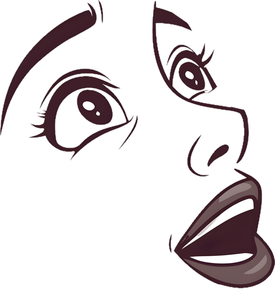 Minimalist Emotion Clipart with Soft Happy Curved Design. . png