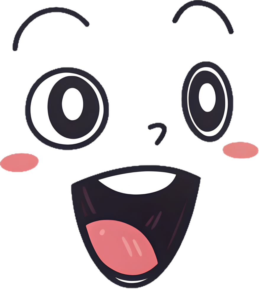 Trendy Happy Expression Icon with Simple Minimalist Design. . png