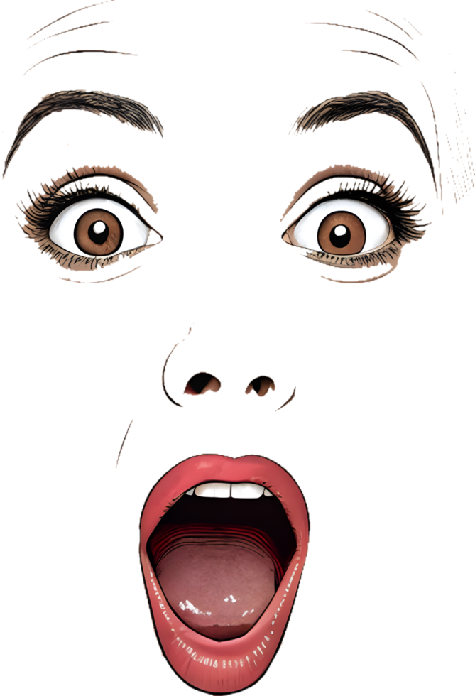 Minimalist Iconic Face with Elegant Curved Features Clipart. . png