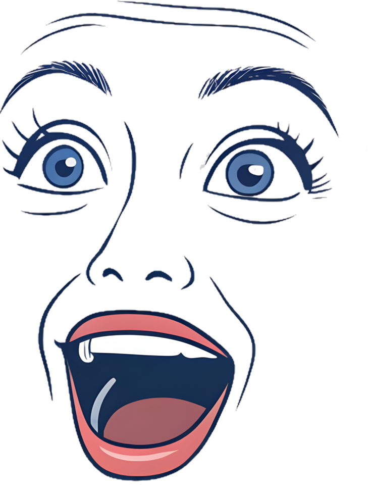 Minimalist Face Drawing Featuring Happy Curved Features. . png