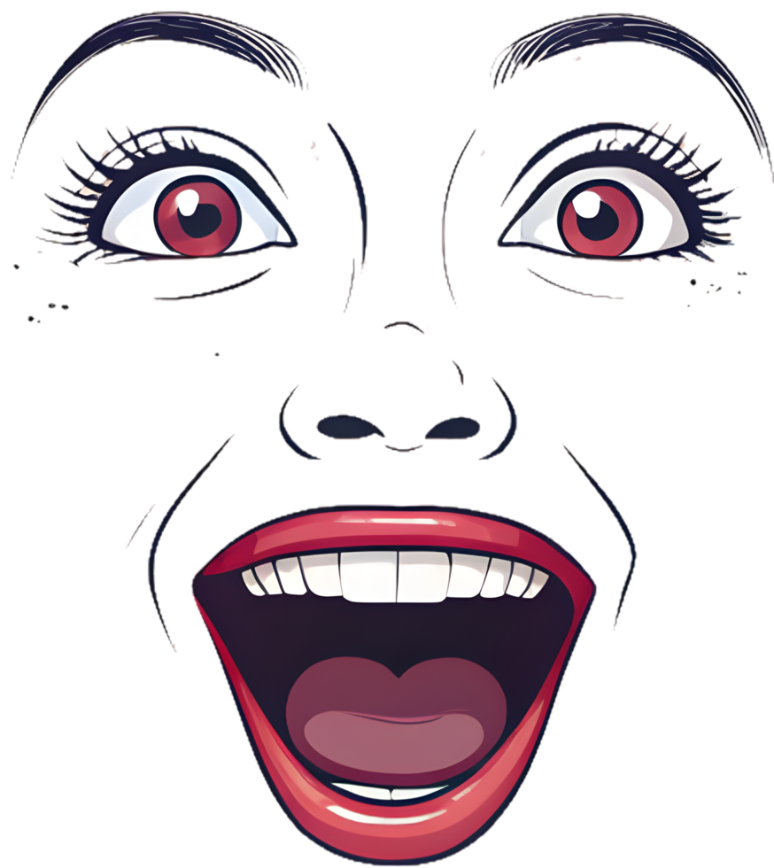 Adorable Cute Cartoon Face with Smooth Curves and Expression. . png