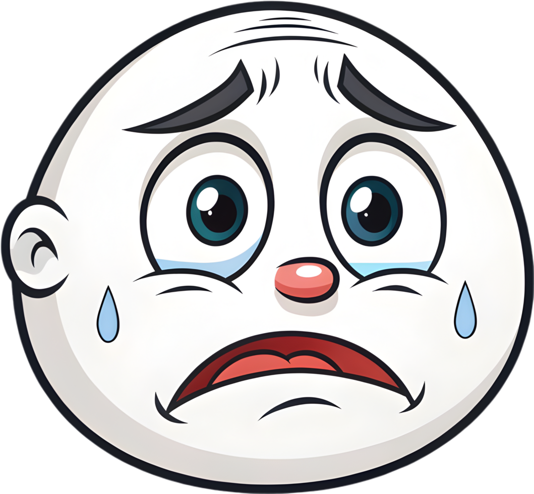 Delightful Cartoon Face with Quirky Look. . png