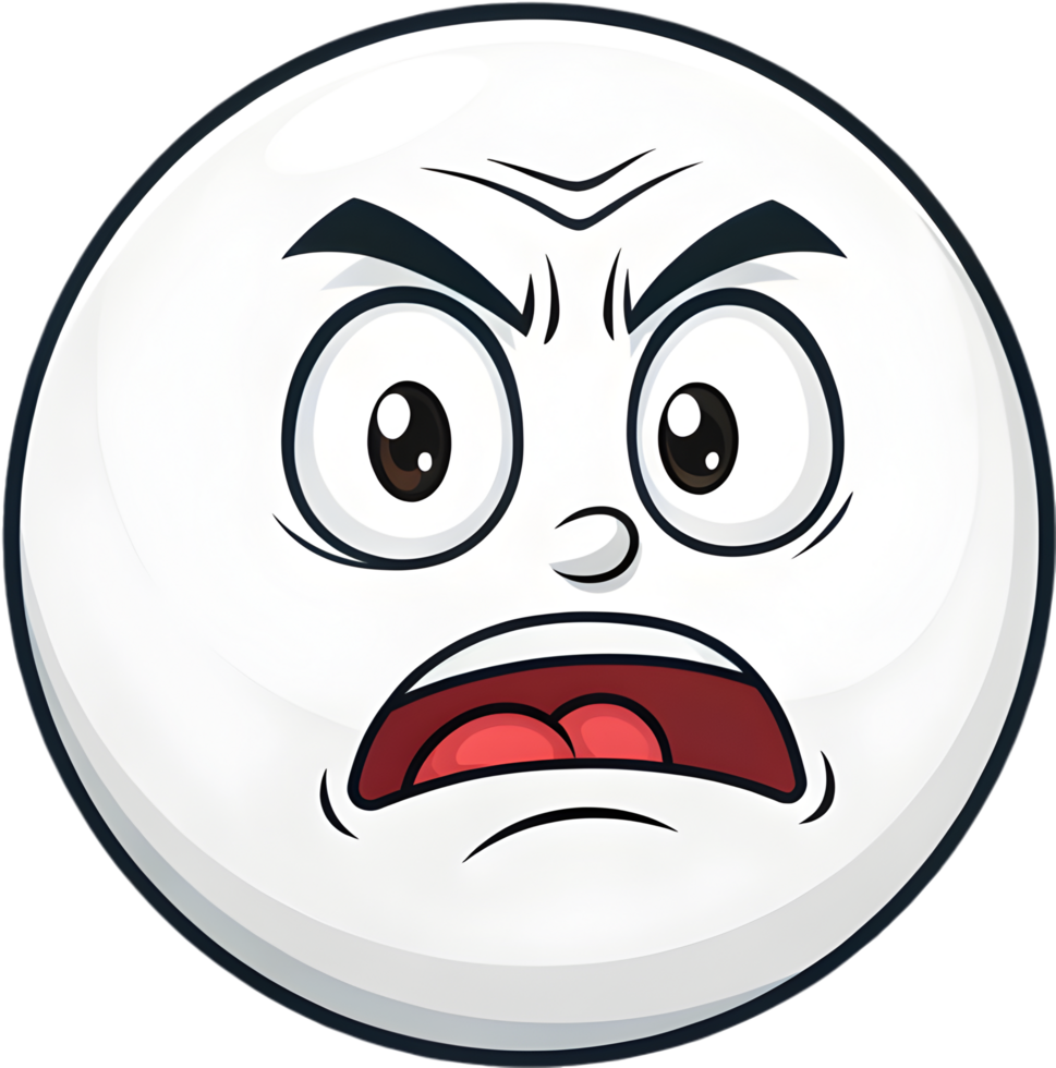 Comical and Entertaining Round Face Clipart. . png