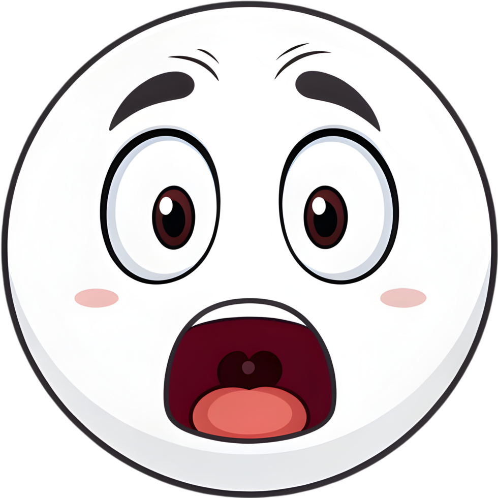 Amusing and Funny Round Face Illustration. . png