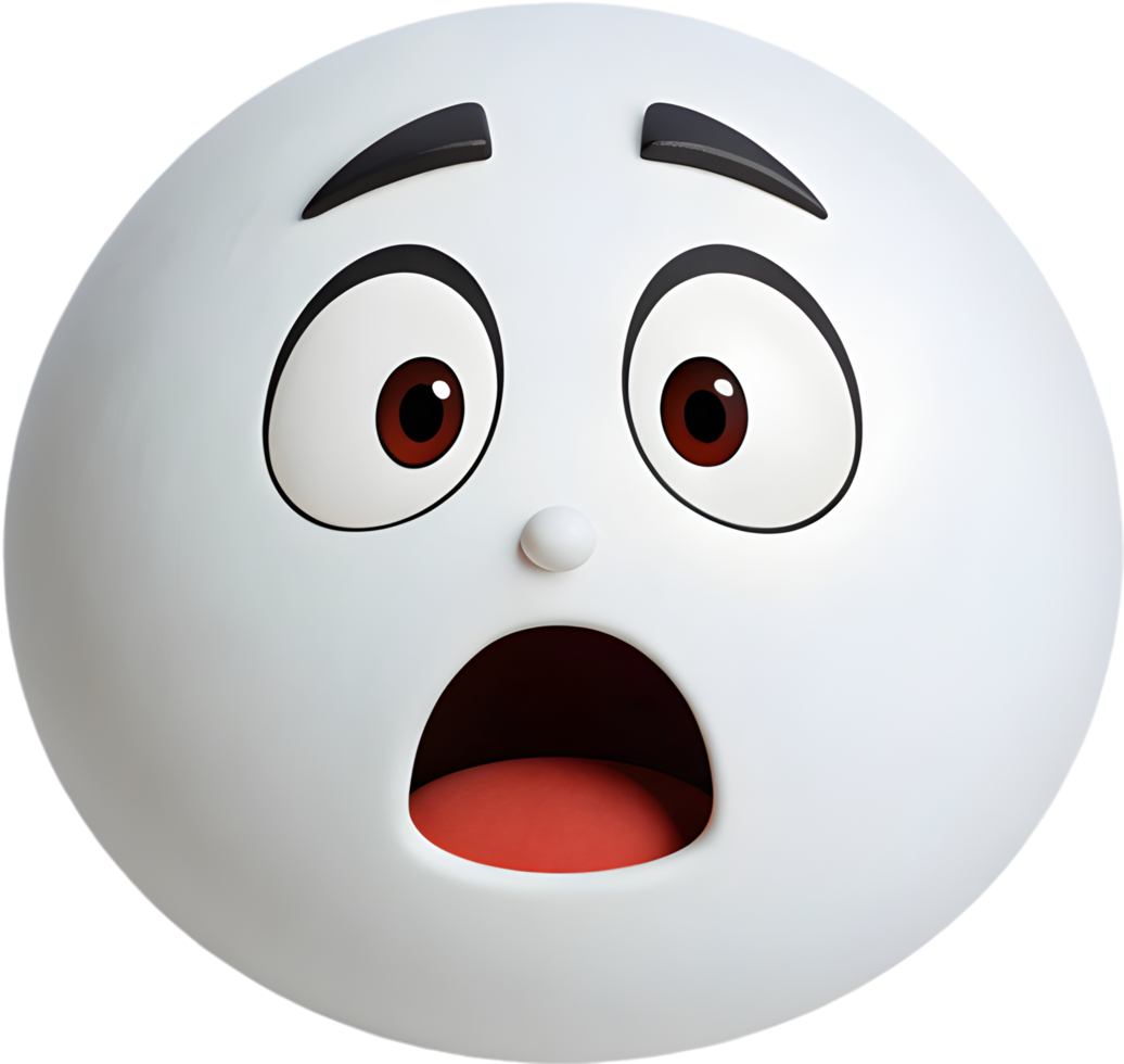 Exaggerated Face with Cheerful Expression. . png