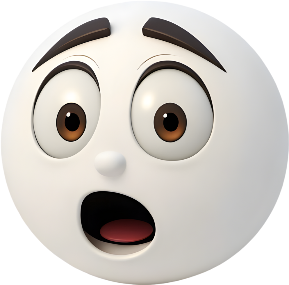 Quirky Round Face with Silly Emotions. . png